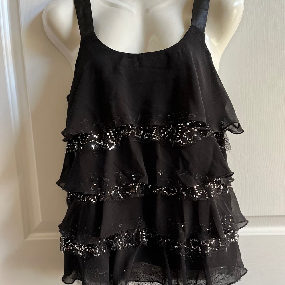 Ruffle sequined top